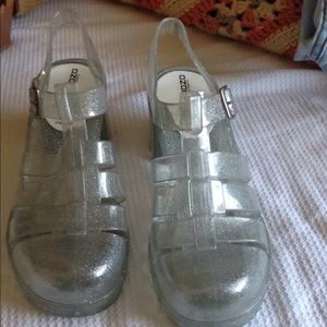 Glittery sandals! Gently used